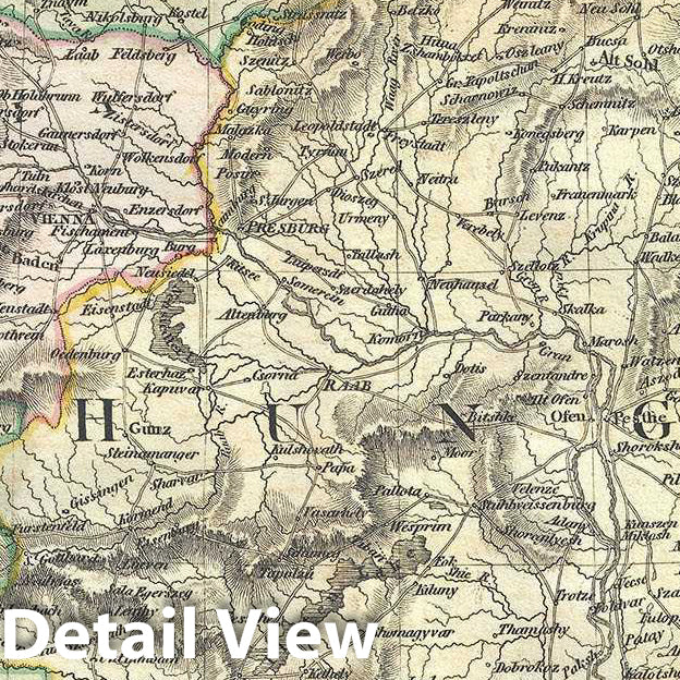 Historic Map : Thomson Map of The Austrian Empire, 1817, Vintage Wall Art