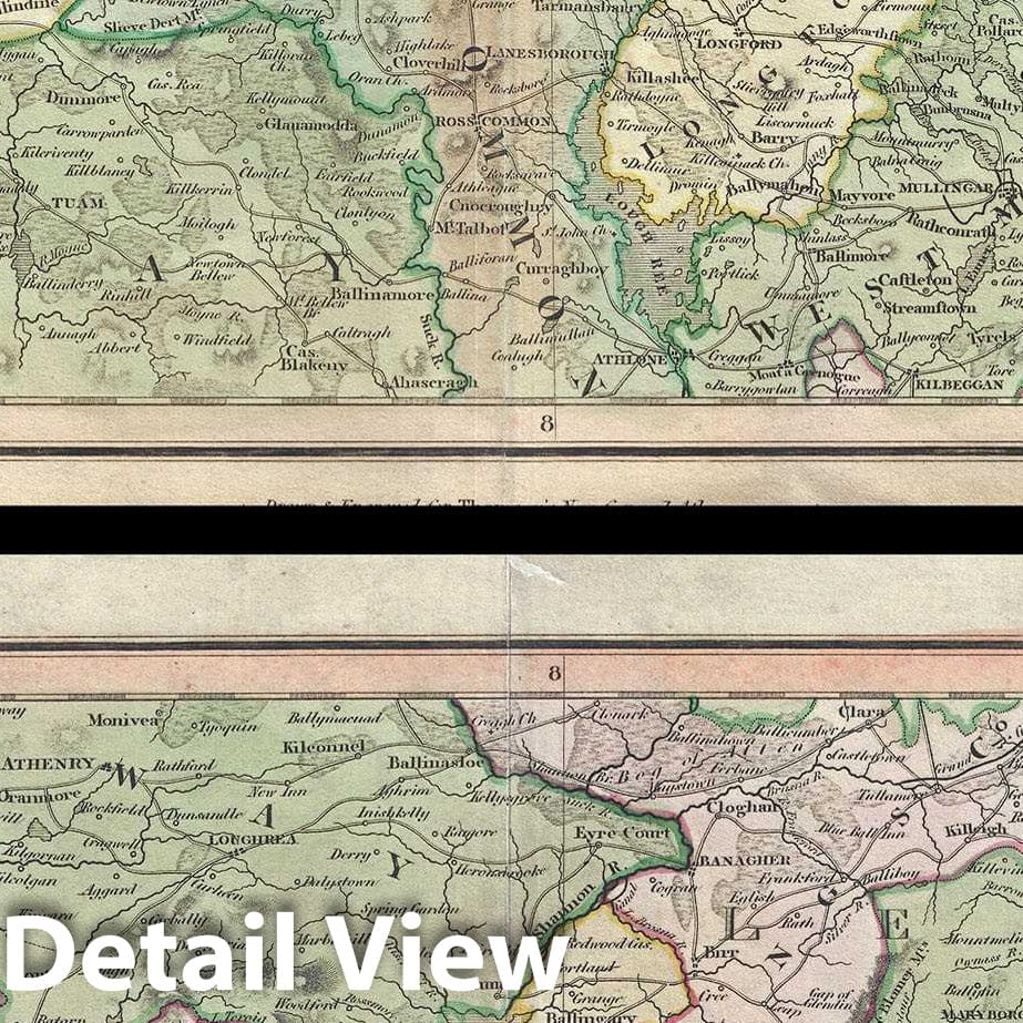 Historic Map : Thomson Antique Map of Ireland Antique Map, 1817, Vintage Wall Art