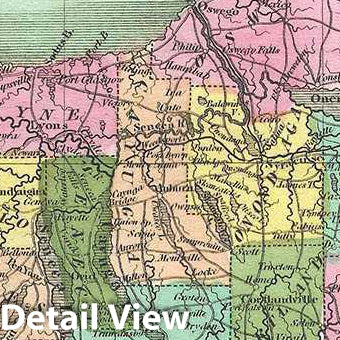 Historic Map : Burr Map of New York, 1832, Vintage Wall Art