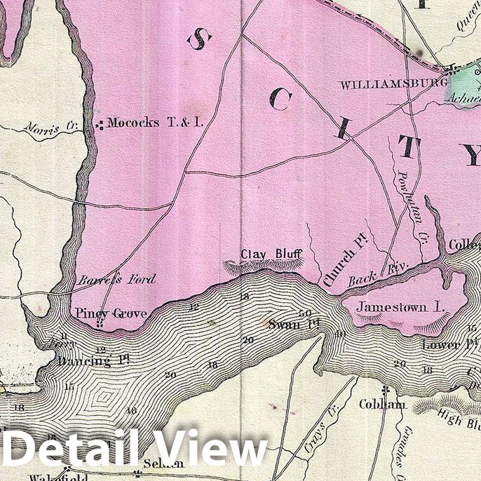 Historic Map : Johnson Map of Richmond, Virginia and Vicinity (Peninsular Campaign), 1862, Vintage Wall Art