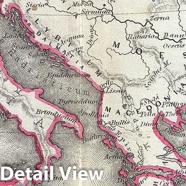 Historic Map : Hughes Map of The Roman Empire, 1867, Vintage Wall Art