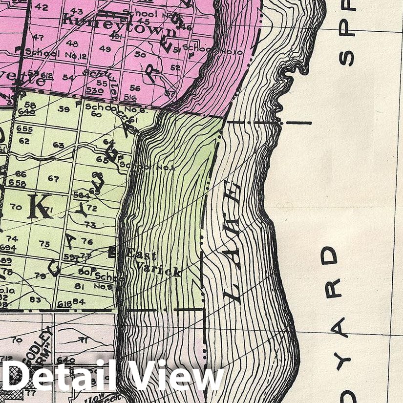 Historic Map : Century Map of Seneca County, New York, 1912, Vintage Wall Art