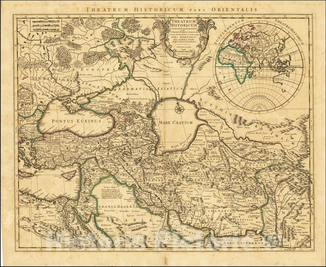 Historic Map : Theatrum historicum ad annum Christi quadringentesimi in quo tu Imperii Romani tu Barbarorum , Pars Orientalis, 1733, 1733, Vintage Wall Art