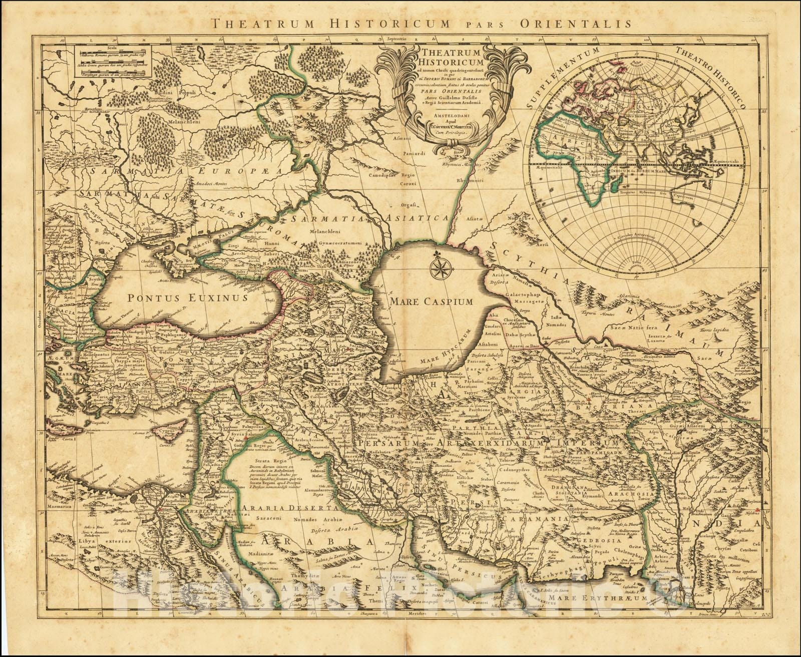 Historic Map : Theatrum historicum ad annum Christi quadringentesimi in quo tu Imperii Romani tu Barbarorum , Pars Orientalis, 1733, 1733, Vintage Wall Art