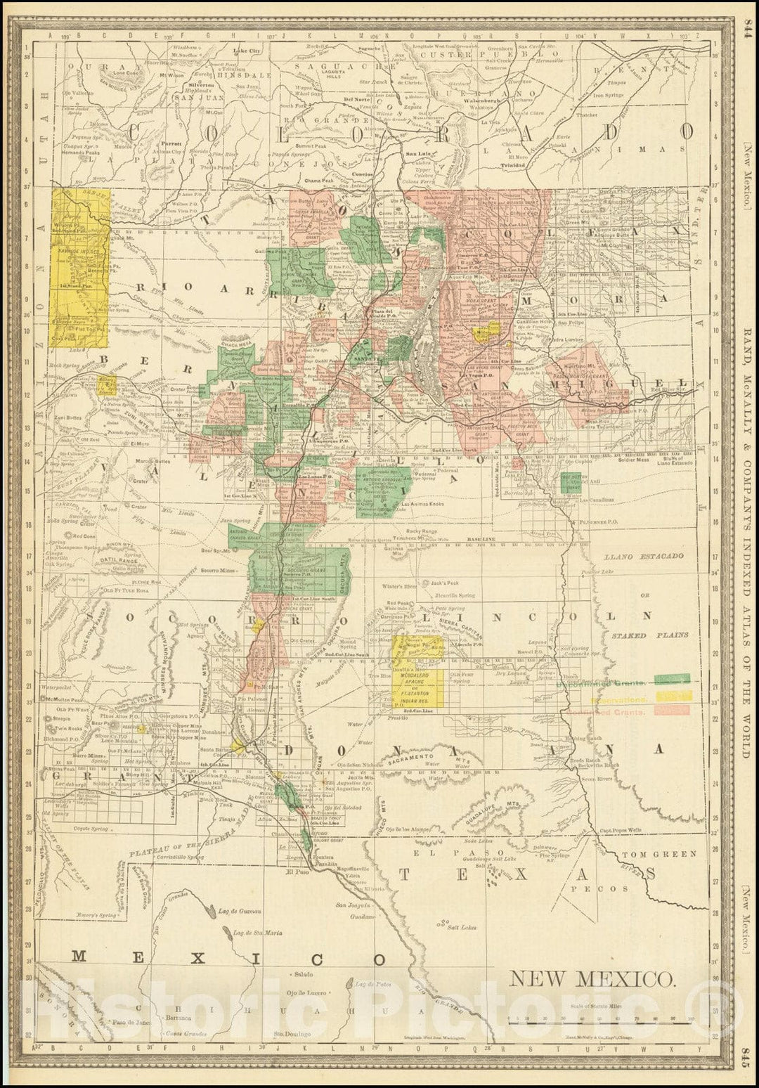 Historic Map : New Mexico, 1882 v1, Vintage Wall Art