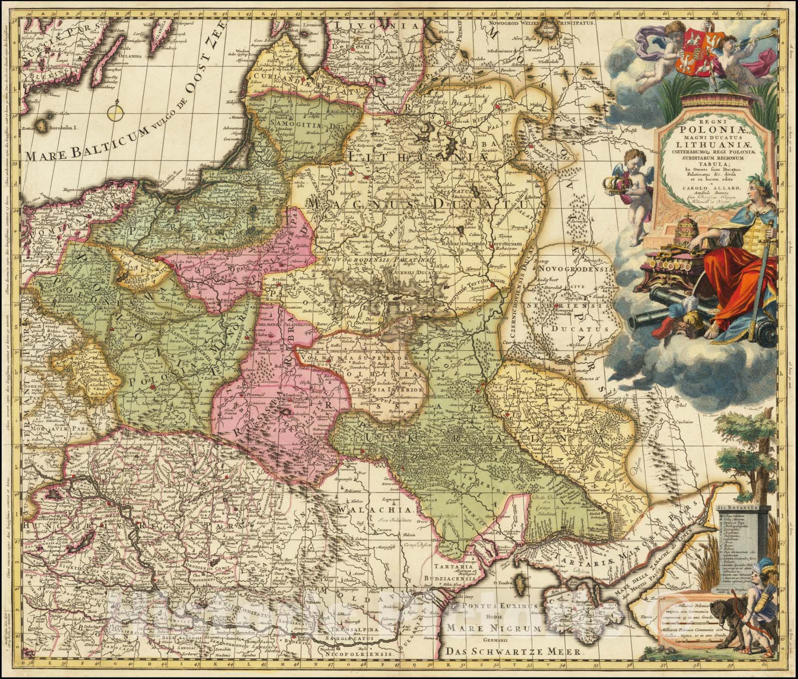 Historic Map : Regni Poloniae Magnique Ducatus Lithuaniae, ., 1697, Vintage Wall Art