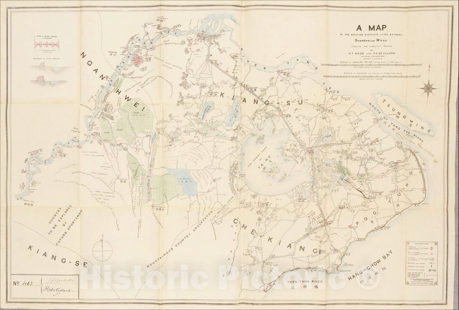 Historic Map : Shanghai, 1893, Vintage Wall Art