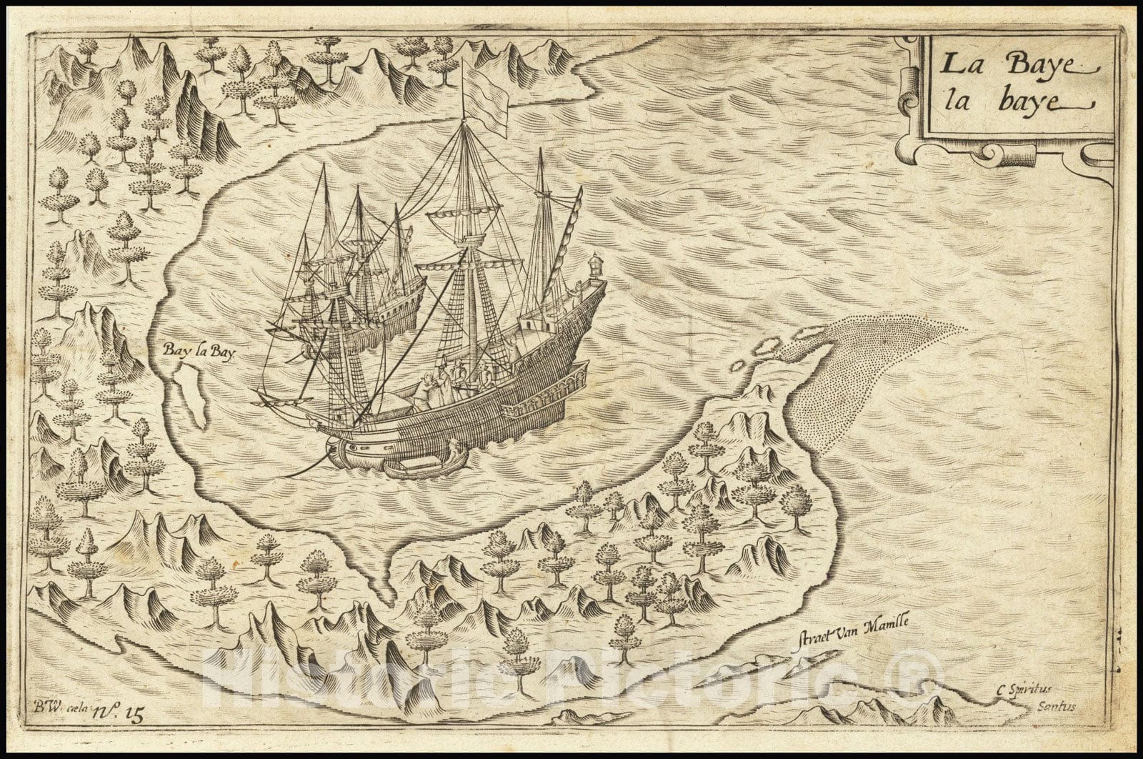 Historic Map : Albay, Luzon]La Baye la Baye, 1602, Vintage Wall Art