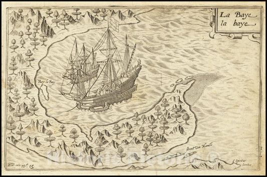 Historic Map : Albay, Luzon]La Baye la Baye, 1602, Vintage Wall Art