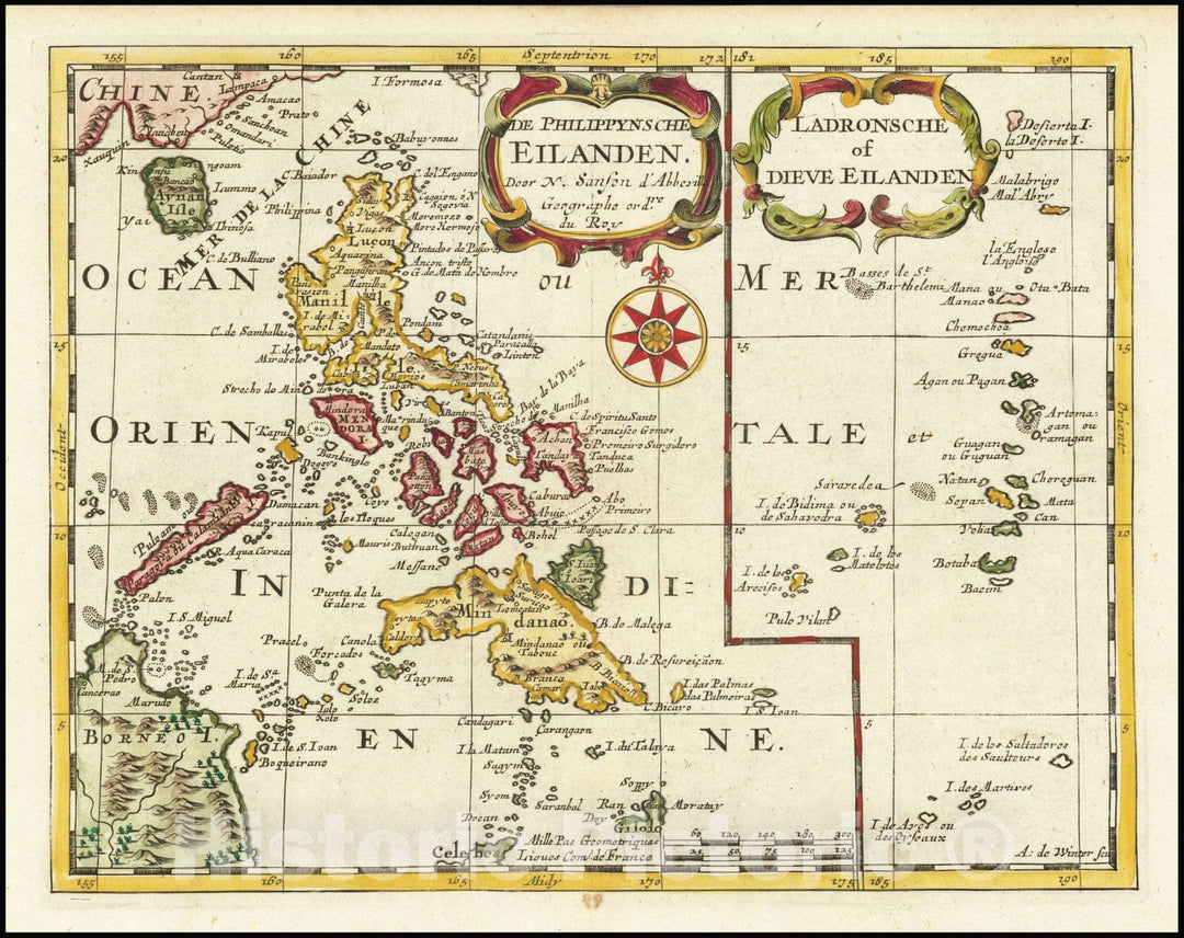 Historic Map : De Philippen Eilanden,  and,1657 (1683 ca), Vintage Wall Art