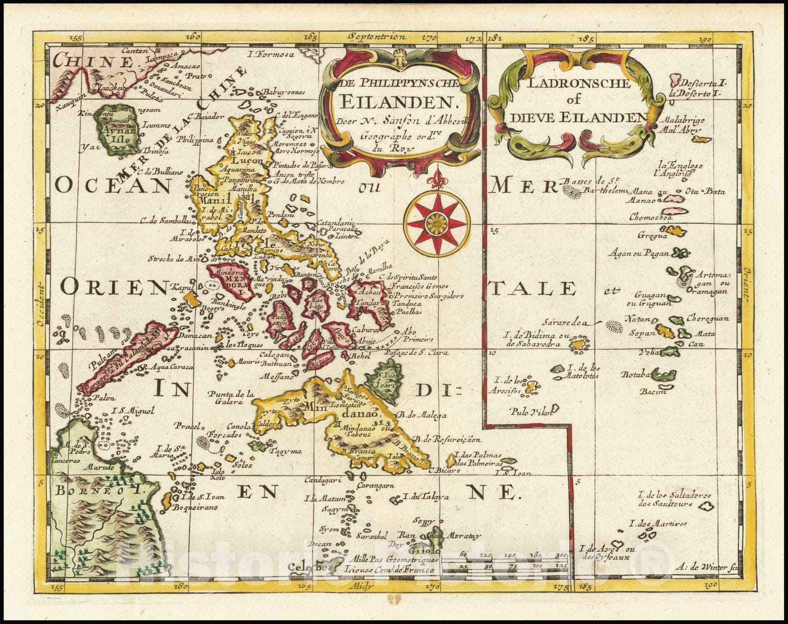 Historic Map : De Philippen Eilanden,  and,1657 (1683 ca), Vintage Wall Art