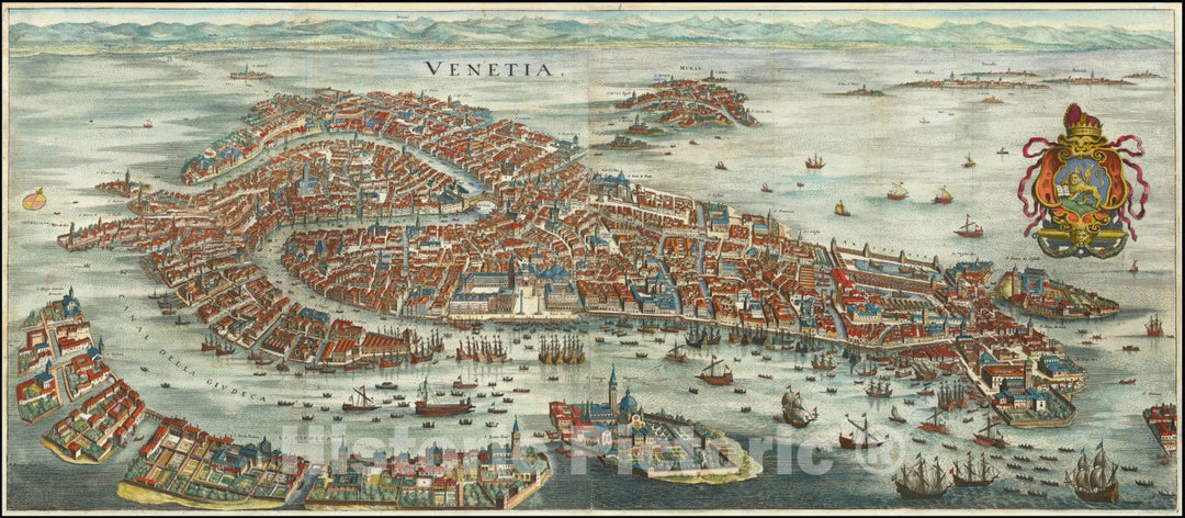 Historic Map : Venetia, 1636, Vintage Wall Art