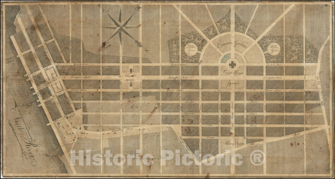 Historic Map : Esperanza, New York,  1794, Vintage Wall Art