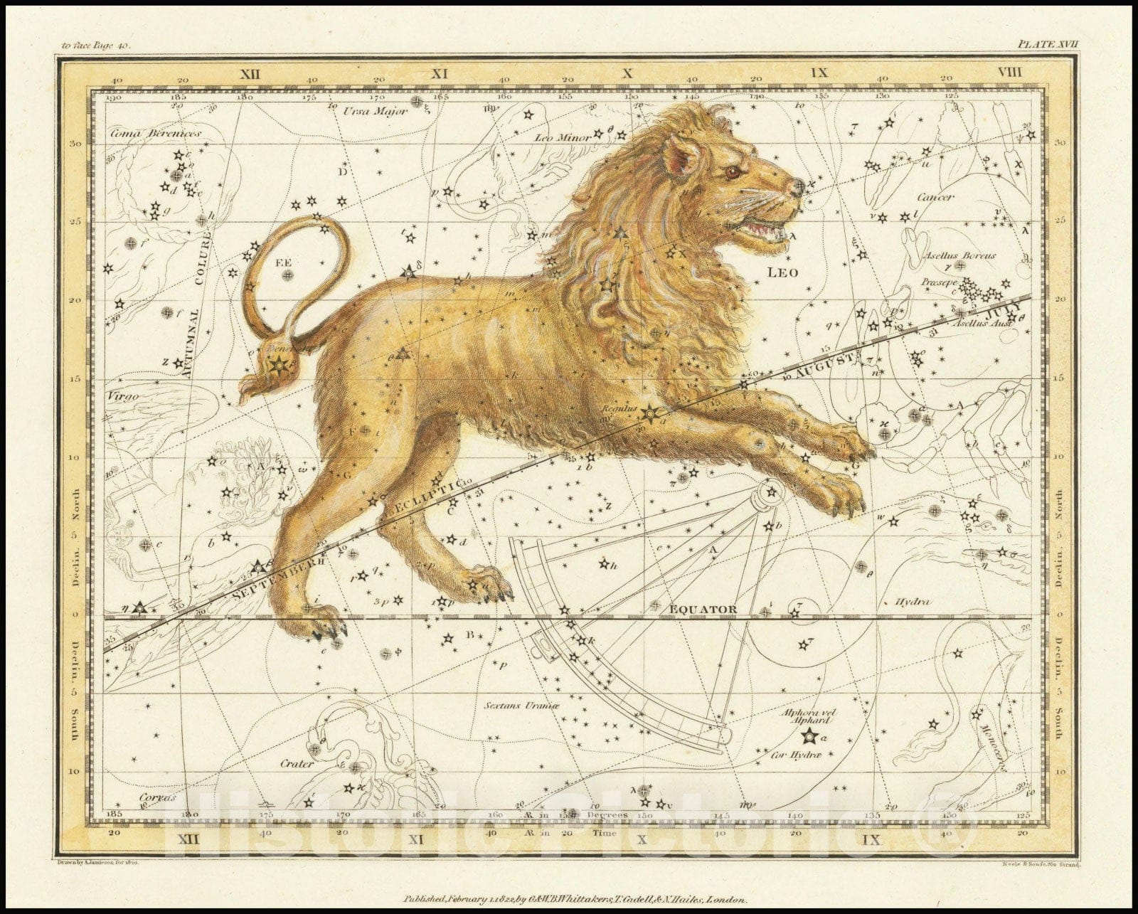 Historic Map : Leo , 1822, Vintage Wall Art