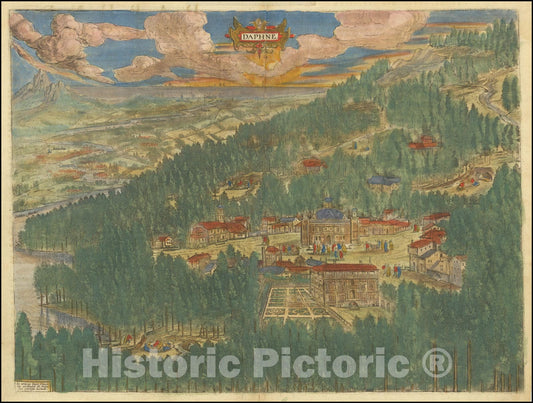 Historic Map : Tempe, 1624, Vintage Wall Art