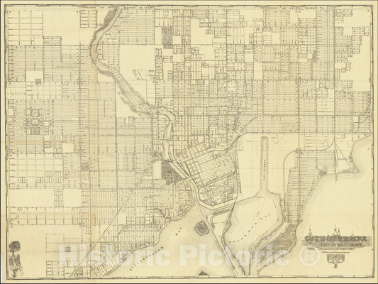 Historic Map : City of Tampa Including City of West Tampa and Adjoining Territory, 1913, Vintage Wall Art