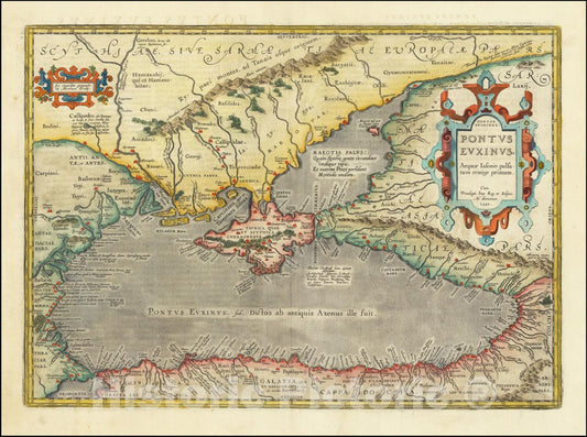 Historic Map : Black Sea Region, 1624, Vintage Wall Art