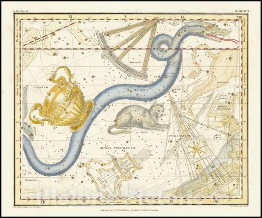 Historic Map : Hydra,  1822, Vintage Wall Art