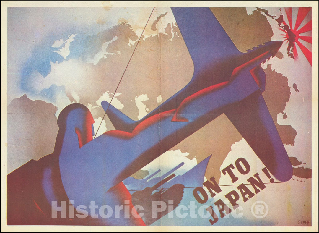 Print : On To Japan, 1945, Vintage Wall Art