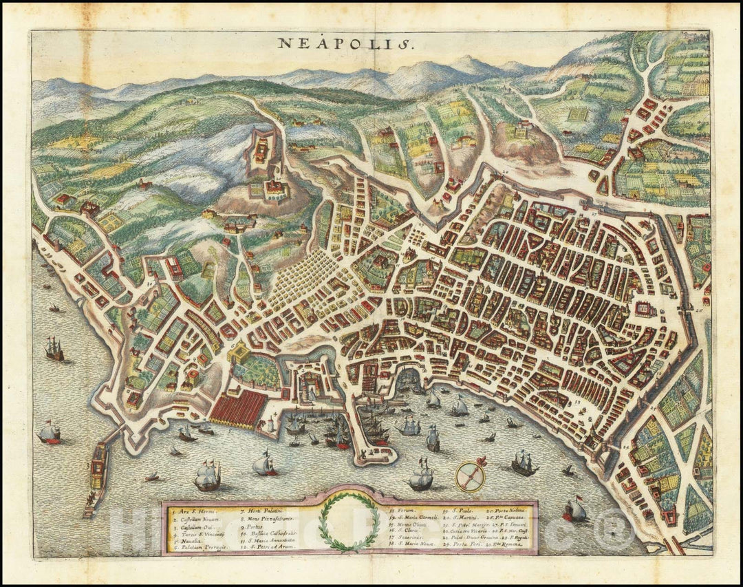 Historic Map : Neapolis, 1638, Vintage Wall Art