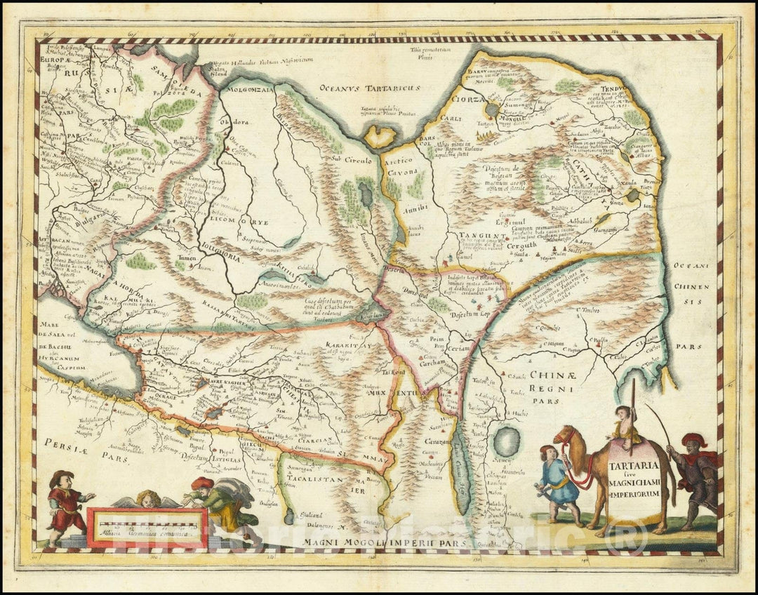 Historic Map : Tartaria sive Magni Chami Imperium, 1638 v1, Vintage Wall Art