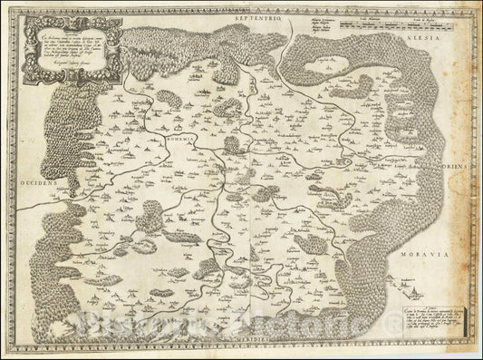 Historic Map : En Bohemiae nova, et exacta descriptio, omnibus eius Civitatibus, Castris, et Vicis,., 1565, Vintage Wall Art
