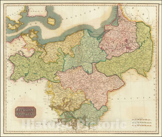 Historic Map : Prussian Dominions, 1815, Vintage Wall Art