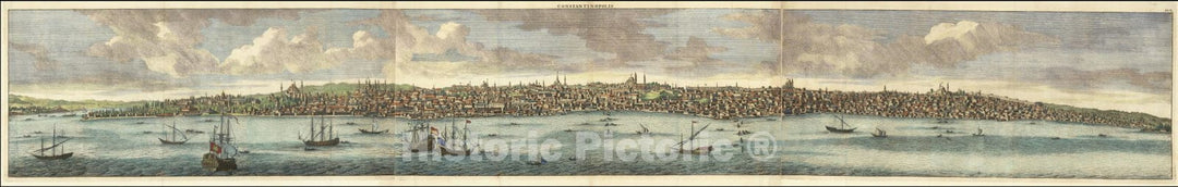 Historic Map : Constantinopolis, 1698, Vintage Wall Art
