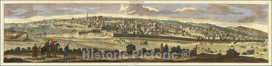 Historic Map : Jerusalem, 1698 v2, Vintage Wall Art