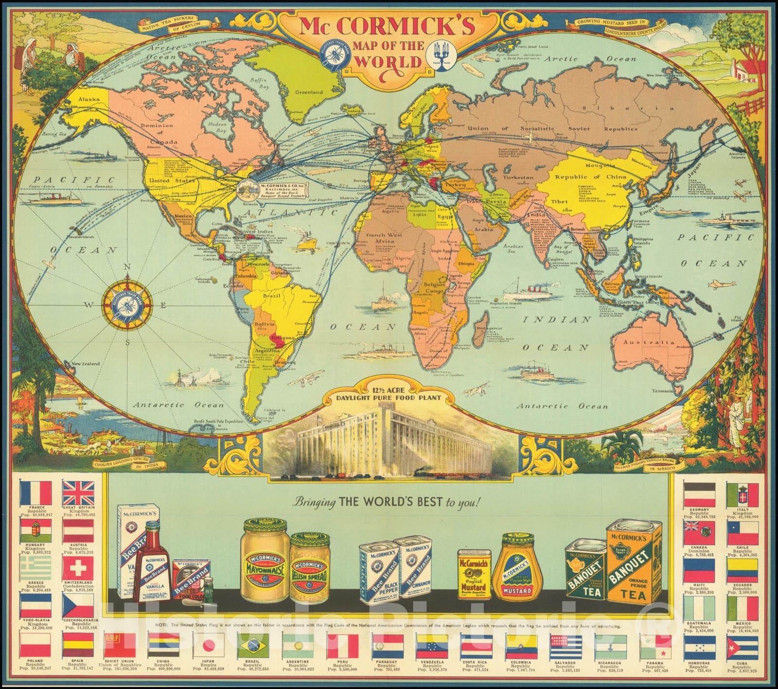 Historic Map : McCormick's World, 1931, Vintage Wall Art