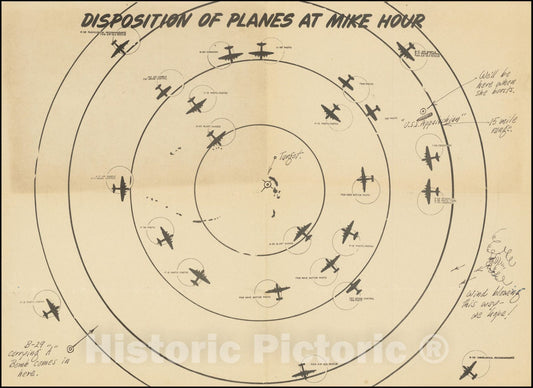 Historic Map : Operation Crossroads Atomic Bomb Test, 1946, Vintage Wall Art