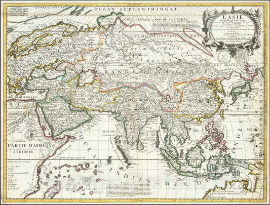 Historic Map : L'Asie selon les Memoires les plus Nouveaux, 1690, 1690, Vintage Wall Art