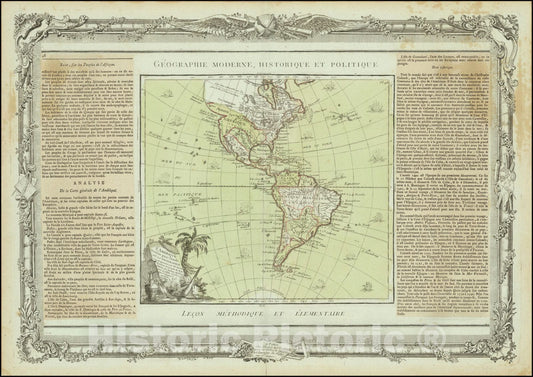 Historic Map : L'Amerique Dressee pour l'etude De La Geographie,1784, 1784, Vintage Wall Art
