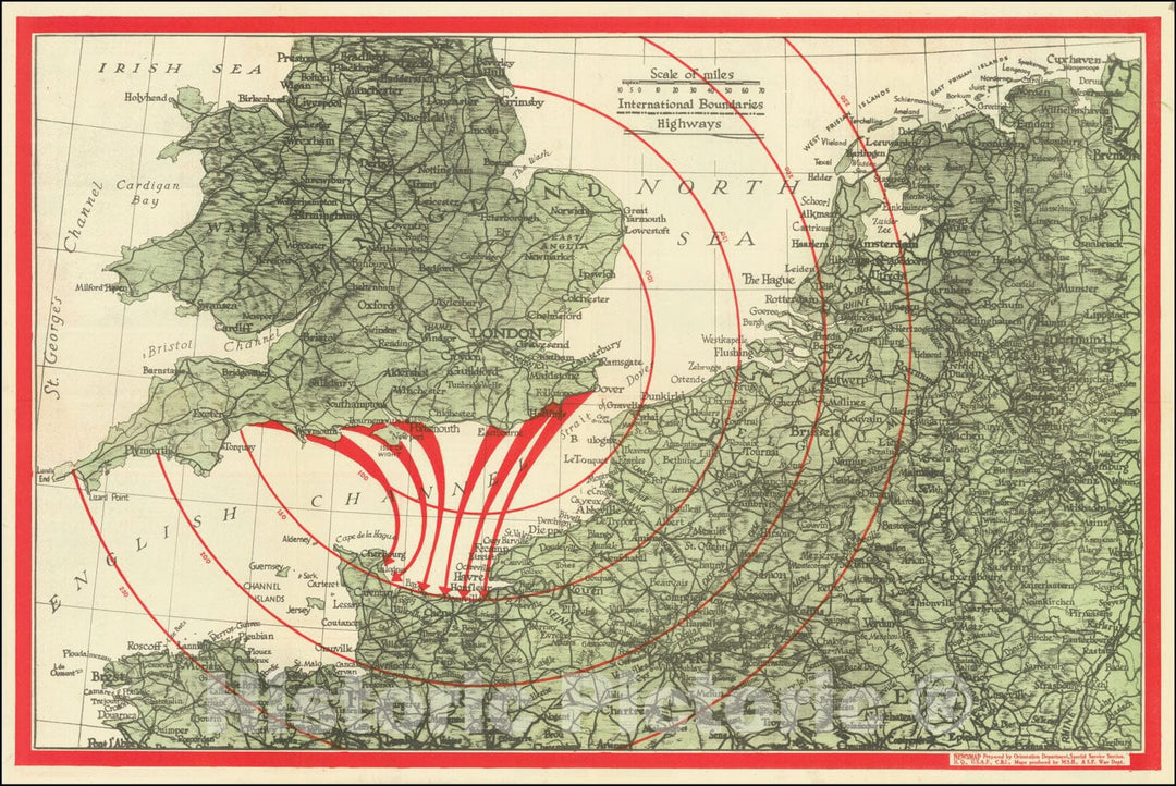 Historic Map : D Day Map / Invasion Newsmap Monday June 12, 1944,, 1944, Vintage Wall Art