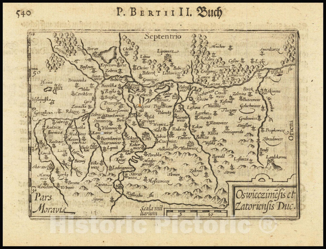Historic Map : Oswieczimesis et Zatoriensis Duc., 1612, Vintage Wall Art