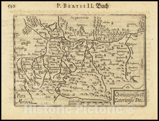 Historic Map : Oswieczimesis et Zatoriensis Duc., 1612, Vintage Wall Art