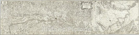 Historic Map : Carte des Haulte et Basse Elsace Avec Le Palatinat du Rhein, 1640, Vintage Wall Art