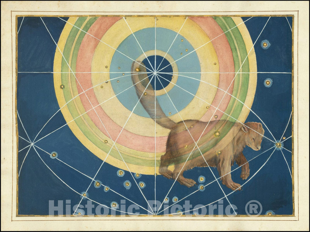 Historic Map : Ursa Minor, 1603, Vintage Wall Art