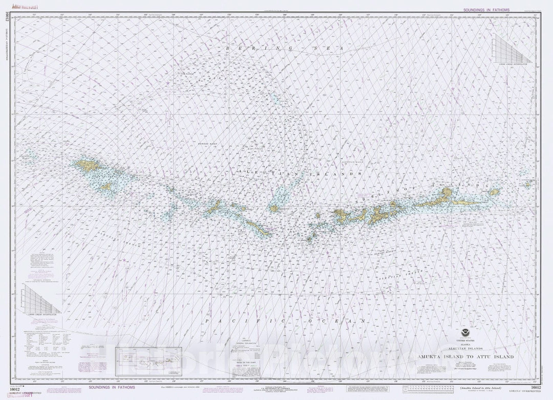 Historic Nautical Map - Amukta Island To Attu Island, AK, 1991 NOAA Chart - Vintage Wall Art