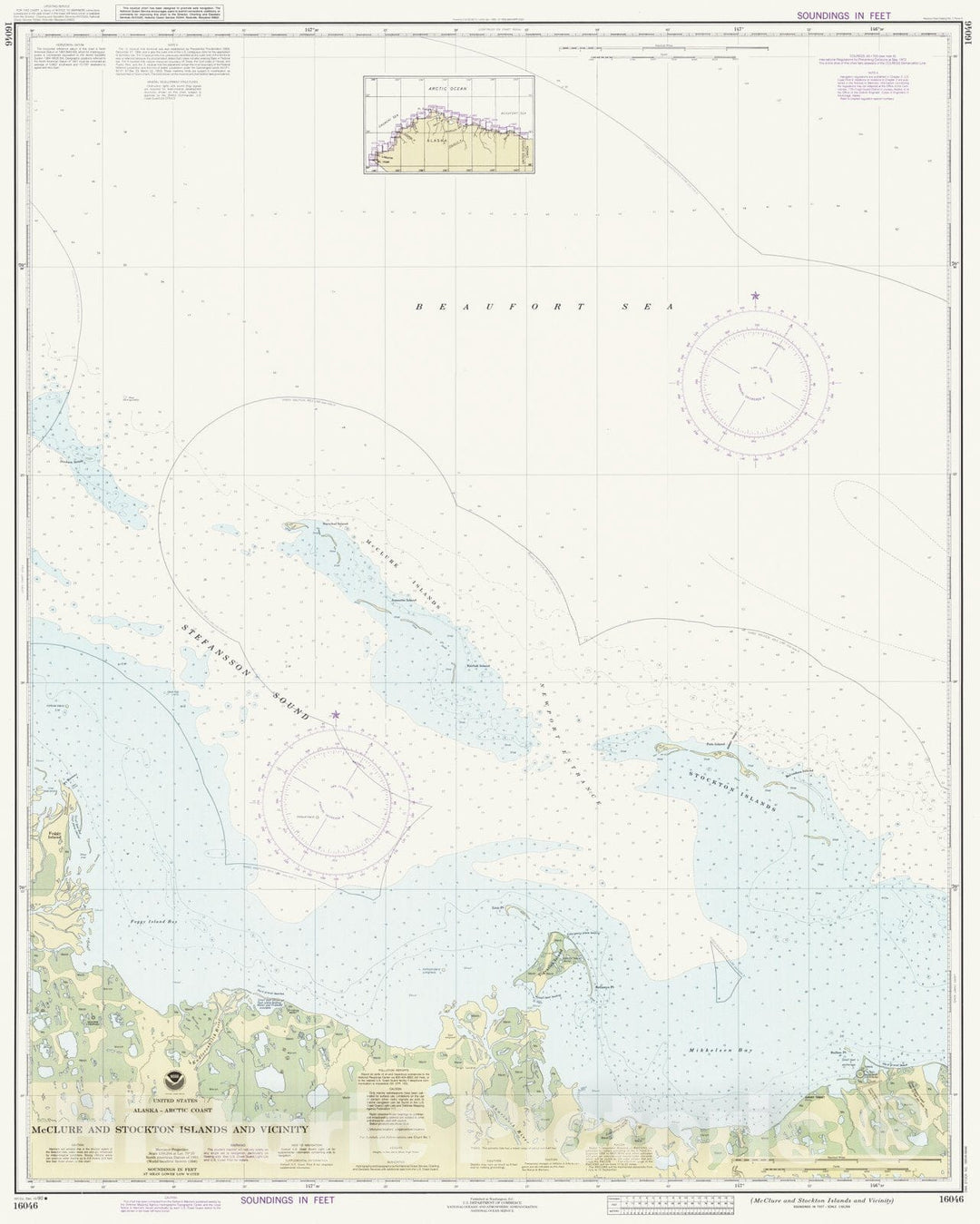 Historic Nautical Map - Mcclure And Stockton Islands And Vicinity, AK, 1990 NOAA Chart - Vintage Wall Art