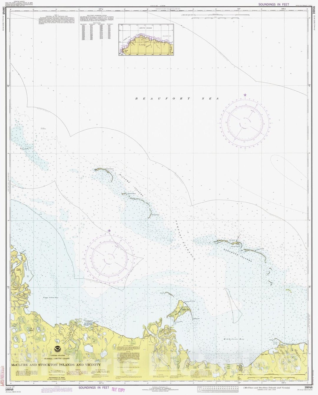 Historic Nautical Map - Mcclure And Stockton Islands And Vicinity, AK, 1977 NOAA Chart - Vintage Wall Art