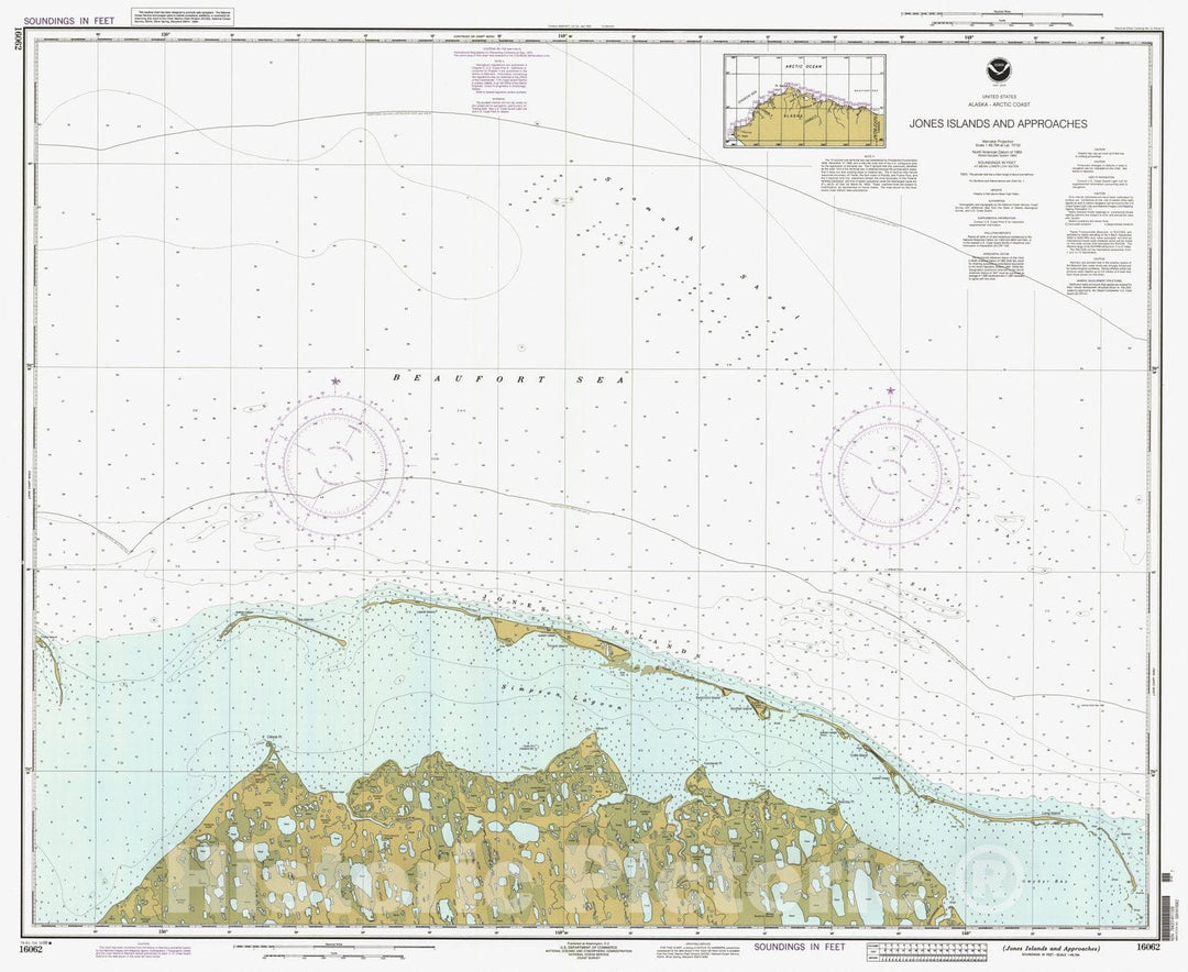 Historic Nautical Map - Jones Islands And Approaches, AK, 1996 NOAA Chart - Vintage Wall Art