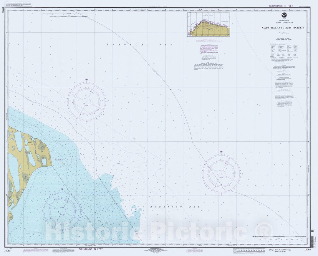 Historic Nautical Map - Cape Halkett And Vicinity, AK, 1996 NOAA Chart - Vintage Wall Art