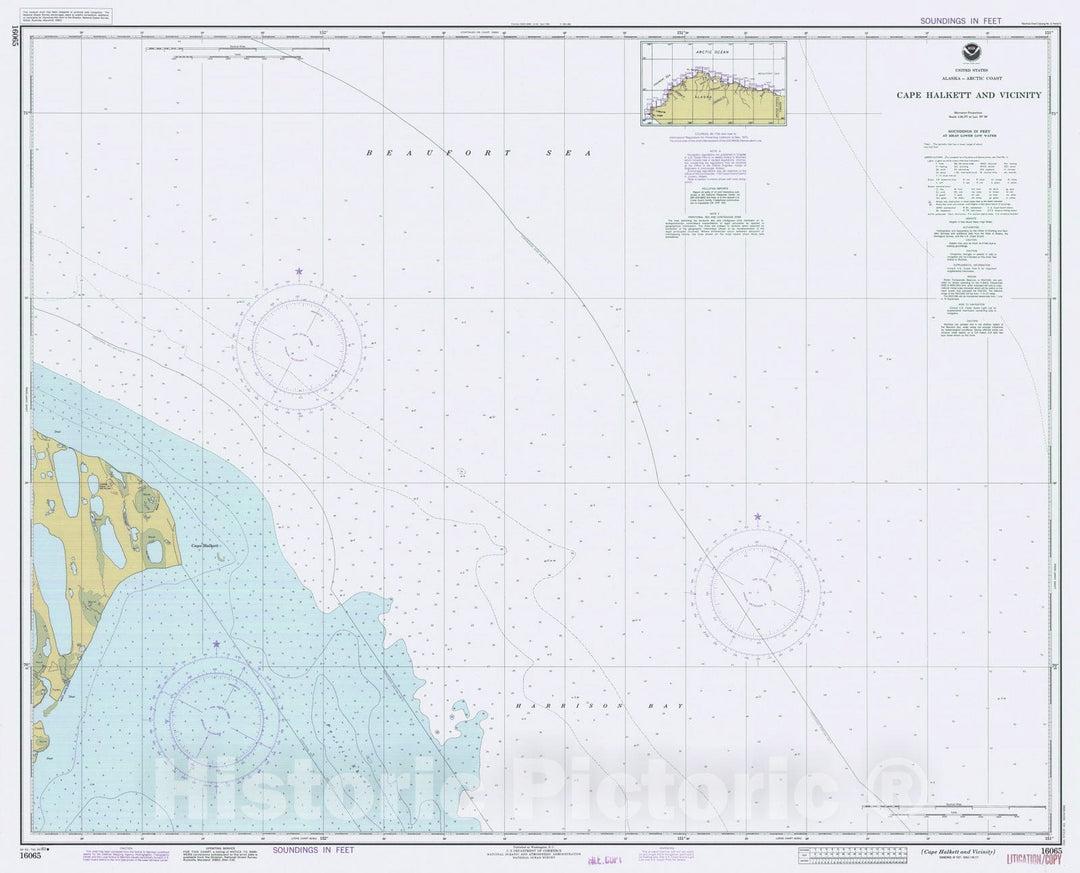 Historic Nautical Map - Cape Halkett And Vicinity, AK, 1983 NOAA Chart - Vintage Wall Art
