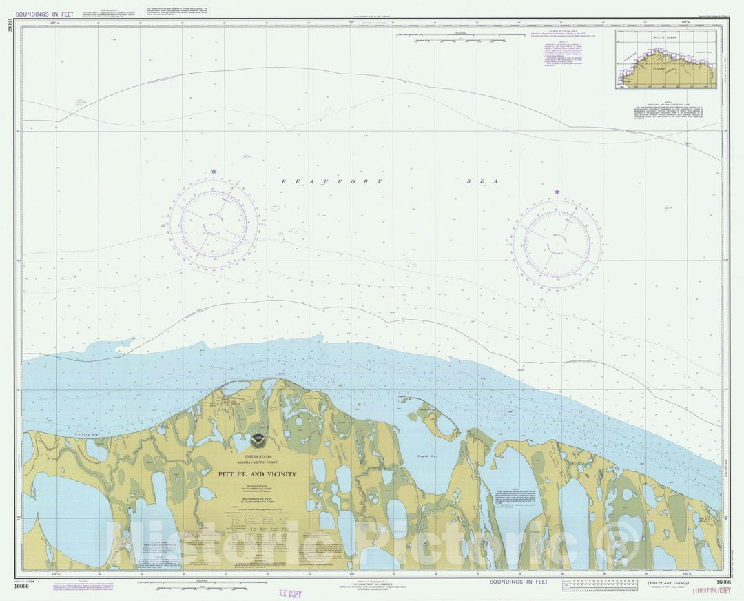 Historic Nautical Map - Pitt Pt And Vicinity, AK, 1982 NOAA Chart - Vintage Wall Art