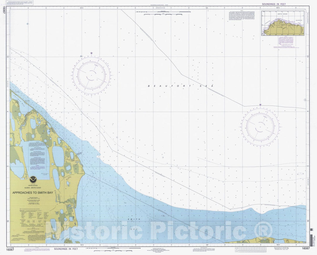 Historic Nautical Map - Approaches To Smith Bay, AK, 1997 NOAA Chart - Vintage Wall Art