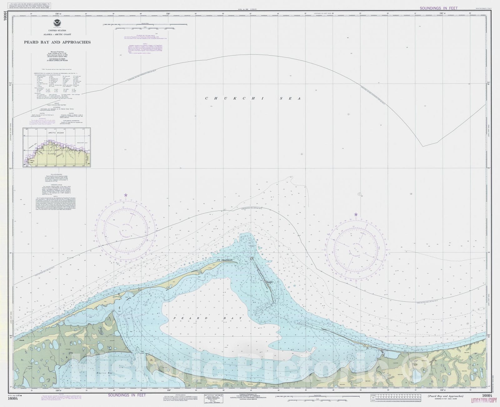 Historic Nautical Map - Peard Bay And Approaches, AK, 1990 NOAA Chart - Vintage Wall Art