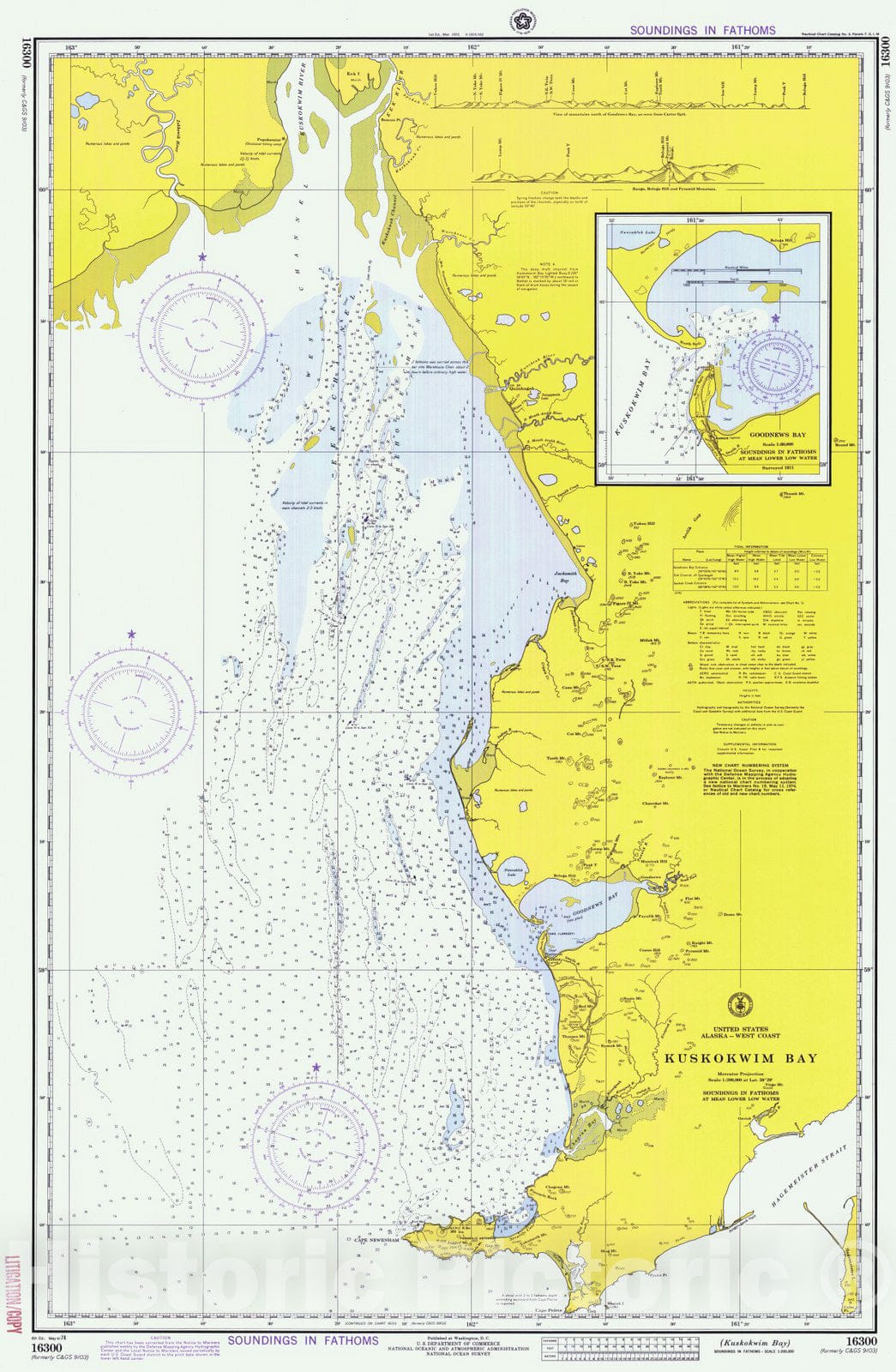 Historic Nautical Map - Kuskokwim Bay, AK, 1974 NOAA Chart - Vintage Wall Art
