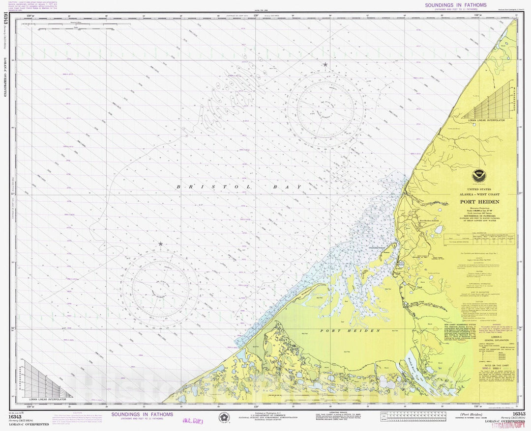 Historic Nautical Map - Port Heiden, AK, 1976 NOAA Chart - Vintage Wall Art