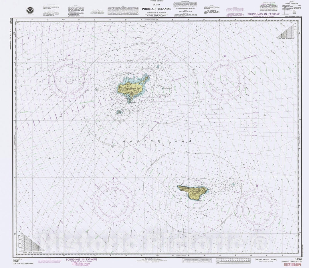 Historic Nautical Map - Pribilof Islands, AK, 1990 NOAA Chart - Vintage Wall Art